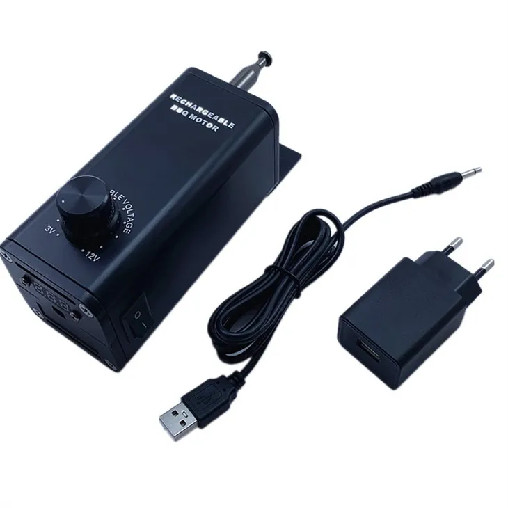 Uzlādējams Rotisserie spit motors ar mainīgu ātrumu