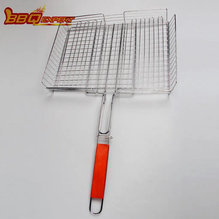 Liels Space Barbekjū grila grozs zivīm un dārzeņiem