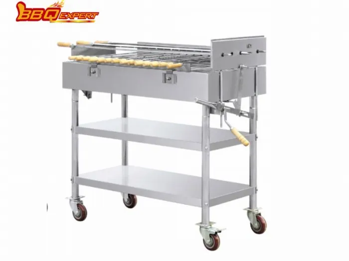 Grezns virtuves elektriskais BBQ Rotisserie Crypus nerūsējošā tērauda ceplis grilam