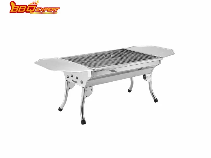 BBQEXPERT pārnēsājams mini bārbekjū grils āra S/S mazs kokogļu grils