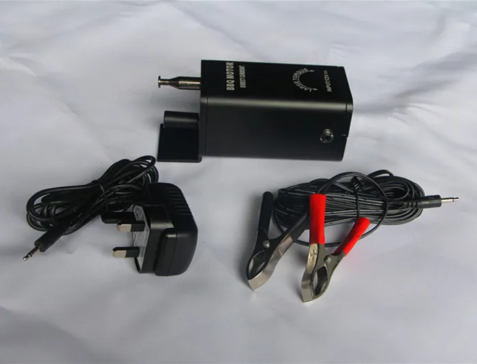 Melns alumīnija 12V Rotisserie Motor BBQ
